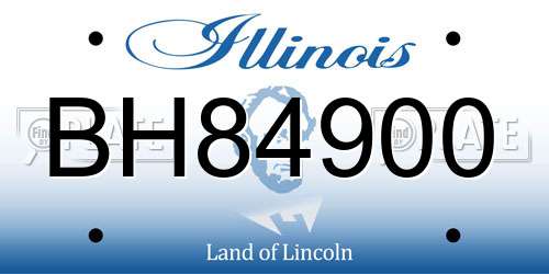 BH84900 Illinois License Plate