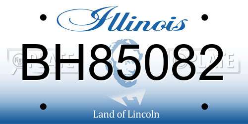 BH85082 Illinois License Plate