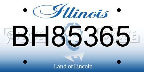 BH85365 Illinois License Plate