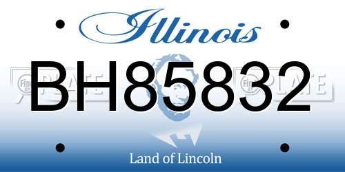 BH85832 Illinois License Plate