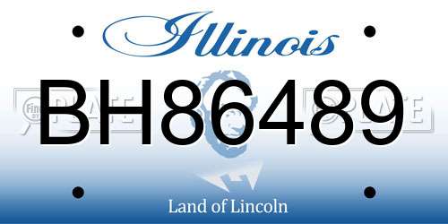 BH86489 Illinois License Plate