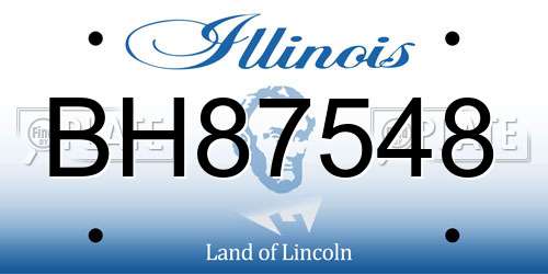 BH87548 Illinois License Plate