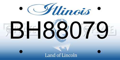 BH88079 Illinois License Plate