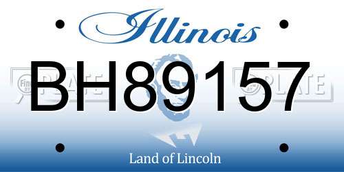 BH89157 Illinois License Plate