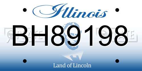 BH89198 Illinois License Plate