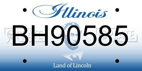 BH90585 Illinois License Plate