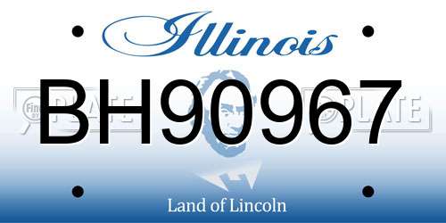 BH90967 Illinois License Plate