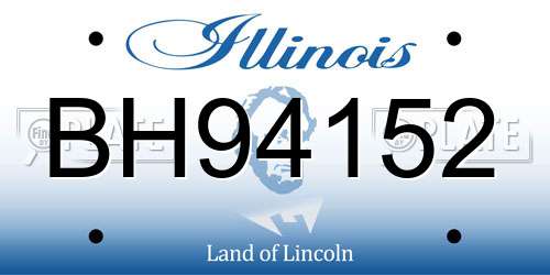 BH94152 Illinois License Plate