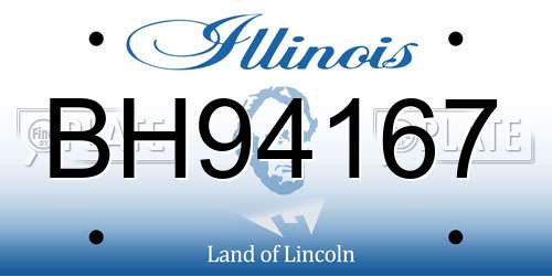 BH94167 Illinois License Plate