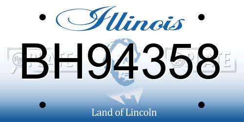 BH94358 Illinois License Plate