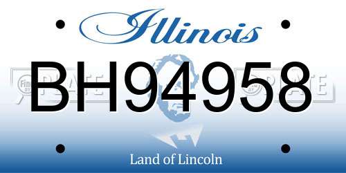 BH94958 Illinois License Plate