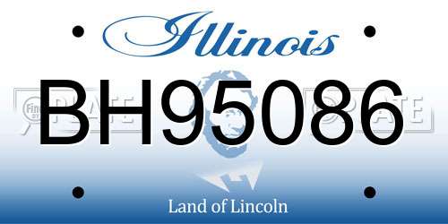 BH95086 Illinois License Plate