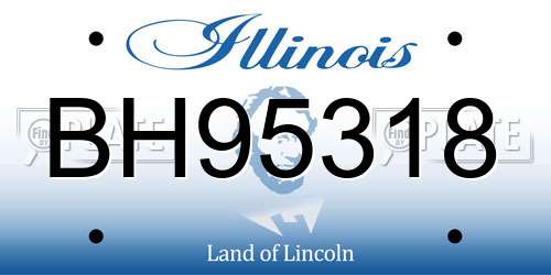 BH95318 Illinois License Plate