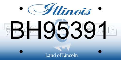 BH95391 Illinois License Plate
