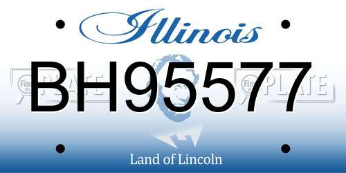 BH95577 Illinois License Plate