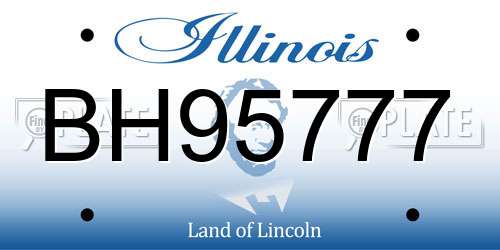 BH95777 Illinois License Plate