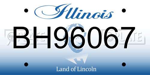 BH96067 Illinois License Plate