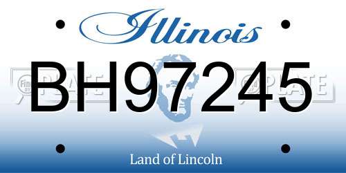 BH97245 Illinois License Plate