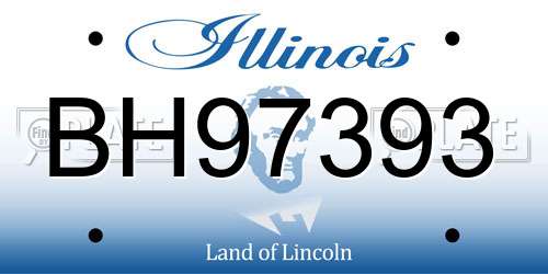 BH97393 Illinois License Plate