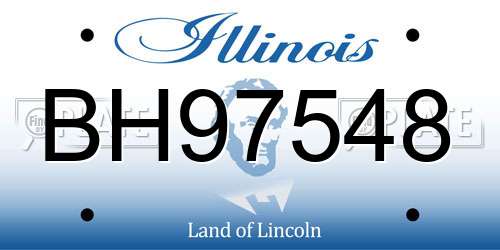 BH97548 Illinois License Plate