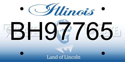 BH97765 Illinois License Plate