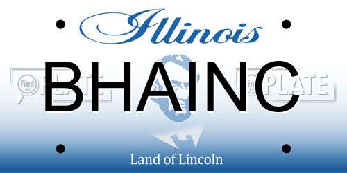 BHAINC Illinois License Plate