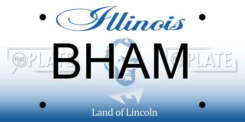 BHAM Illinois License Plate