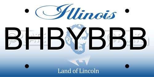 BHBYBBB Illinois License Plate