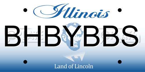 BHBYBBS Illinois License Plate