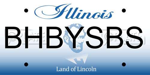 BHBYSBS Illinois License Plate