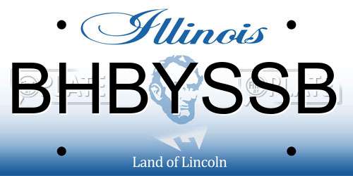BHBYSSB Illinois License Plate