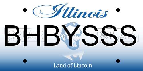 BHBYSSS Illinois License Plate