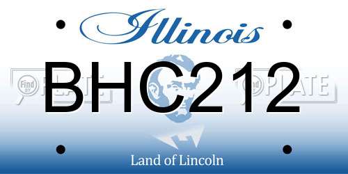 BHC212 Illinois License Plate
