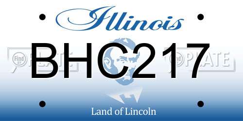 BHC217 Illinois License Plate