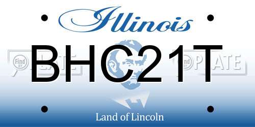 BHC21T Illinois License Plate