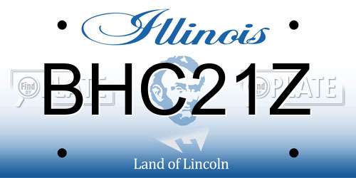 BHC21Z Illinois License Plate