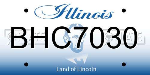 BHC7030 Illinois License Plate