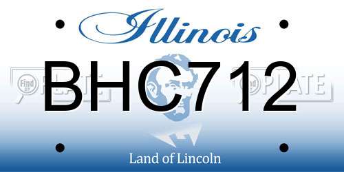 BHC712 Illinois License Plate
