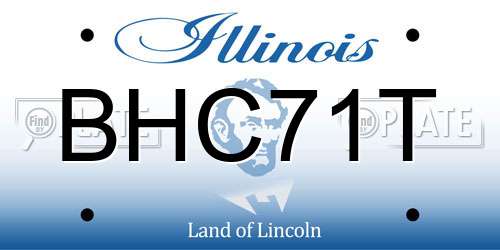 BHC71T Illinois License Plate