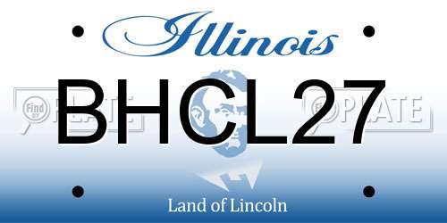 BHCL27 Illinois License Plate