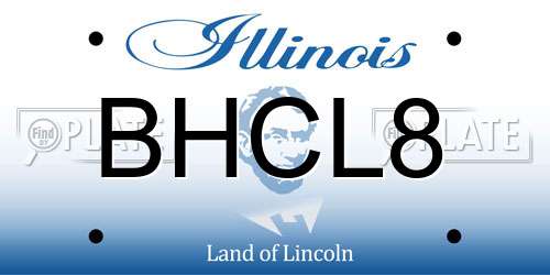 BHCL8 Illinois License Plate