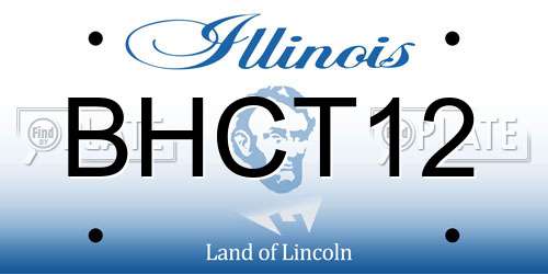 BHCT12 Illinois License Plate