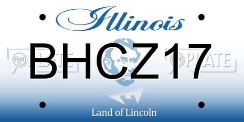 BHCZ17 Illinois License Plate