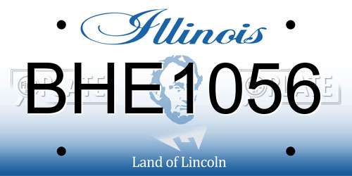 BHE1056 Illinois License Plate