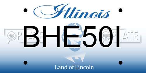 BHE50I Illinois License Plate