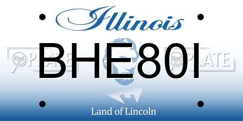 BHE80I Illinois License Plate