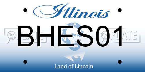 BHES01 Illinois License Plate