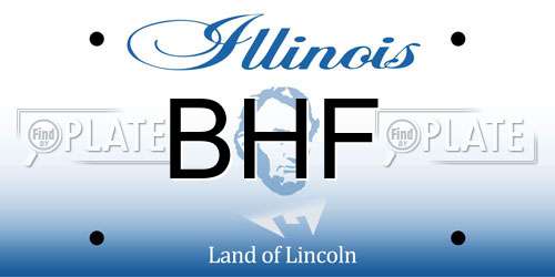 BHF Illinois License Plate