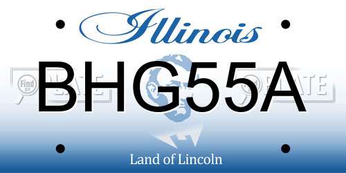 BHG55A Illinois License Plate