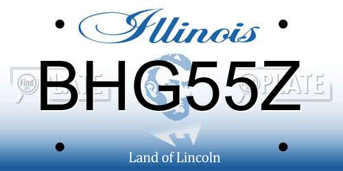 BHG55Z Illinois License Plate